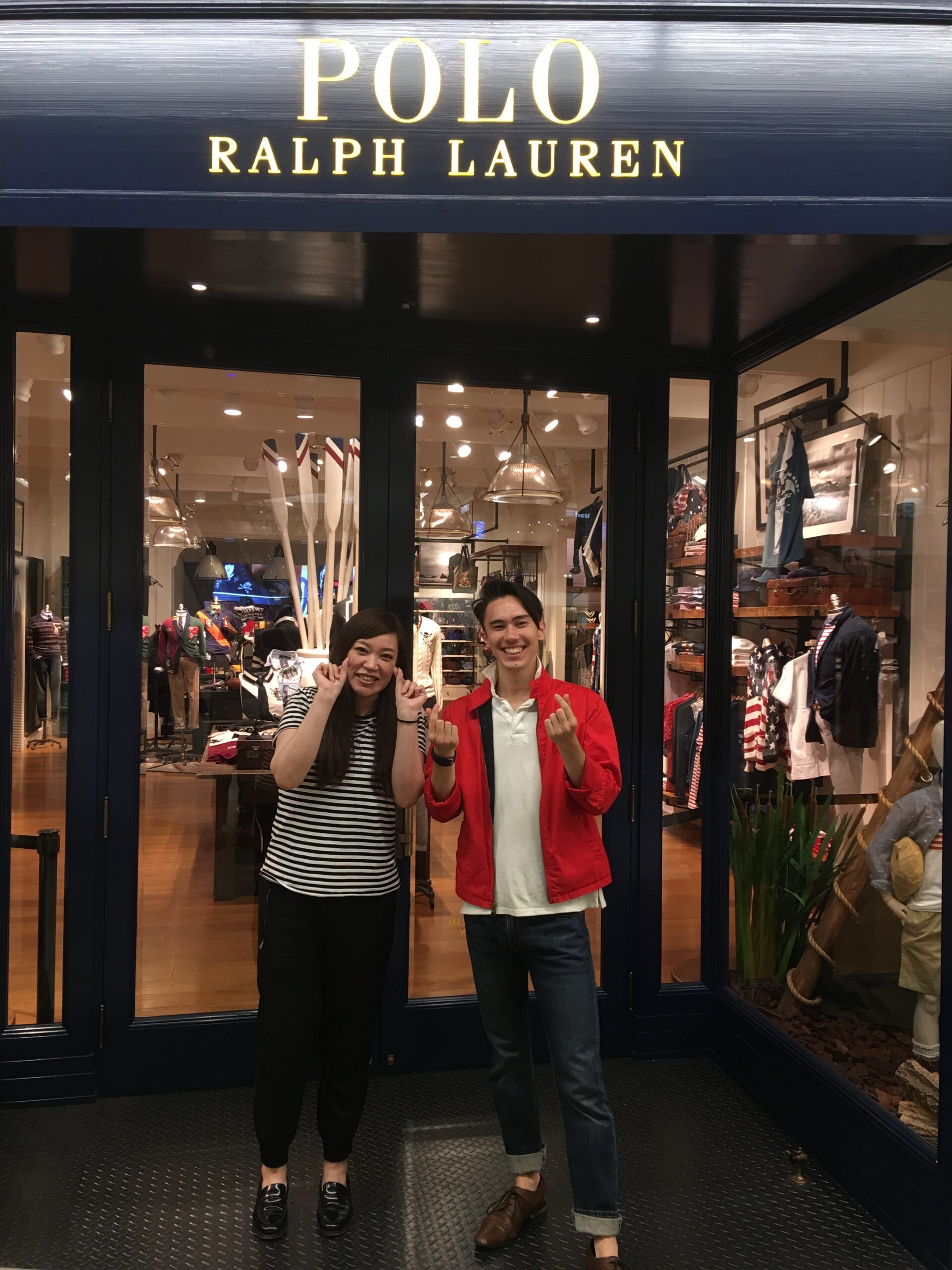 Picture with a manager at Ralph Lauren Osaka - September 2018