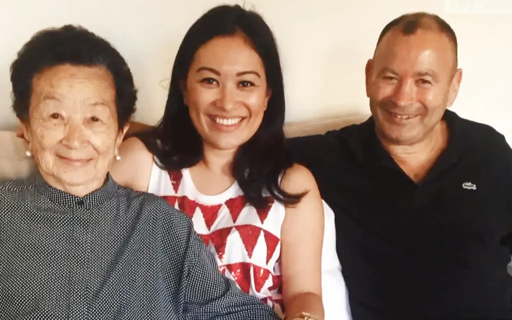 Eddie Jones' mother, daughter and himself - Telegraph