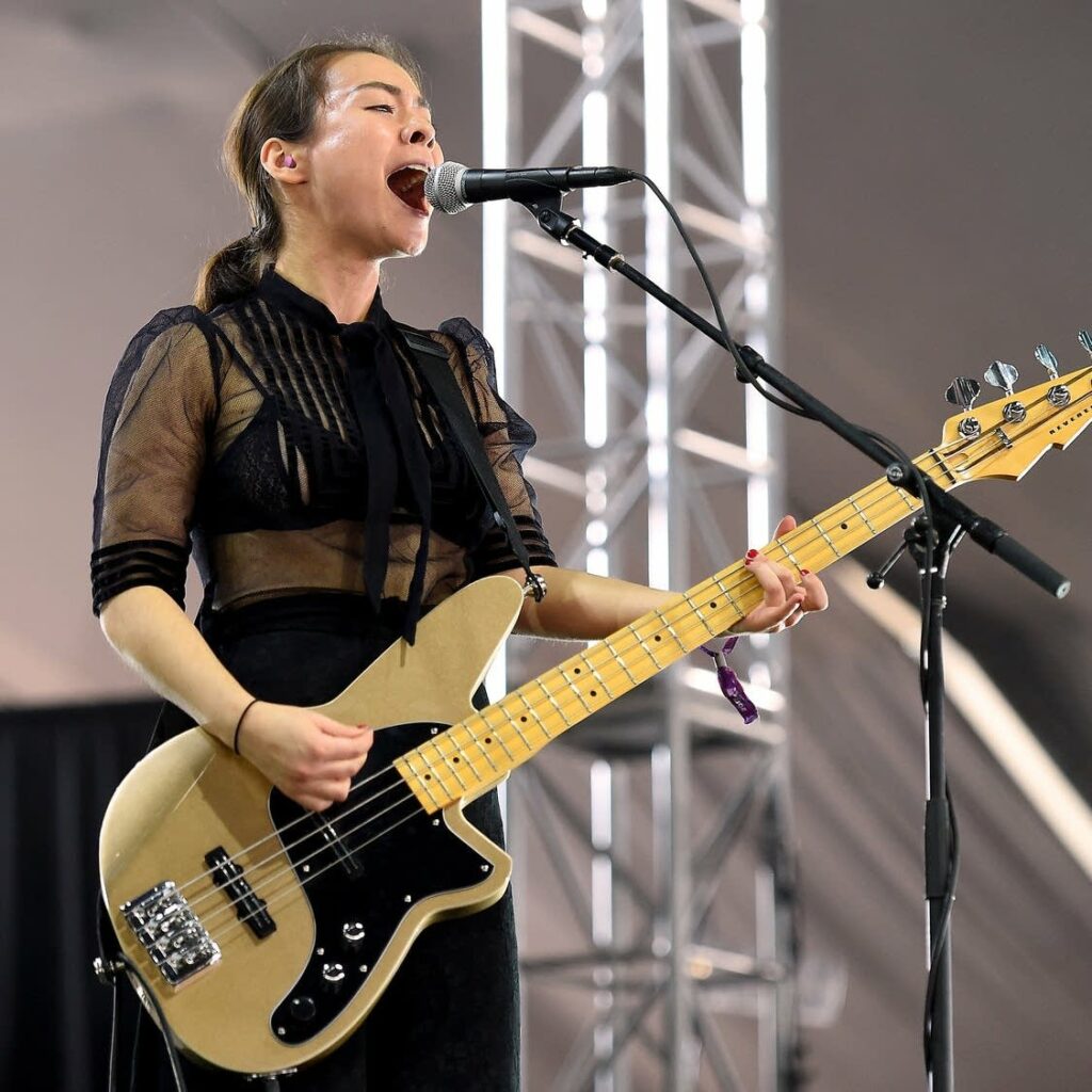 Mitski performing onstage