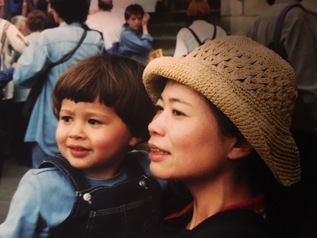 Me, my mum and my bowlcut in the 90s