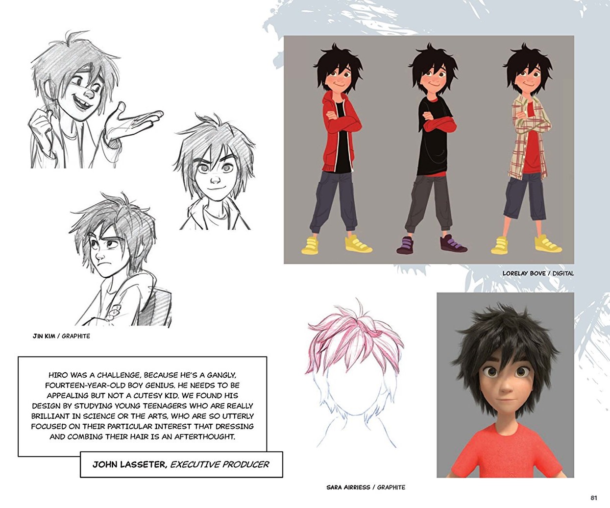 Hiro Hamada Character design (from Art of Big Hero 6 book)